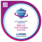 DVMS Institute - NIST Cybersecurity Framework 800-53 Practitioner badge