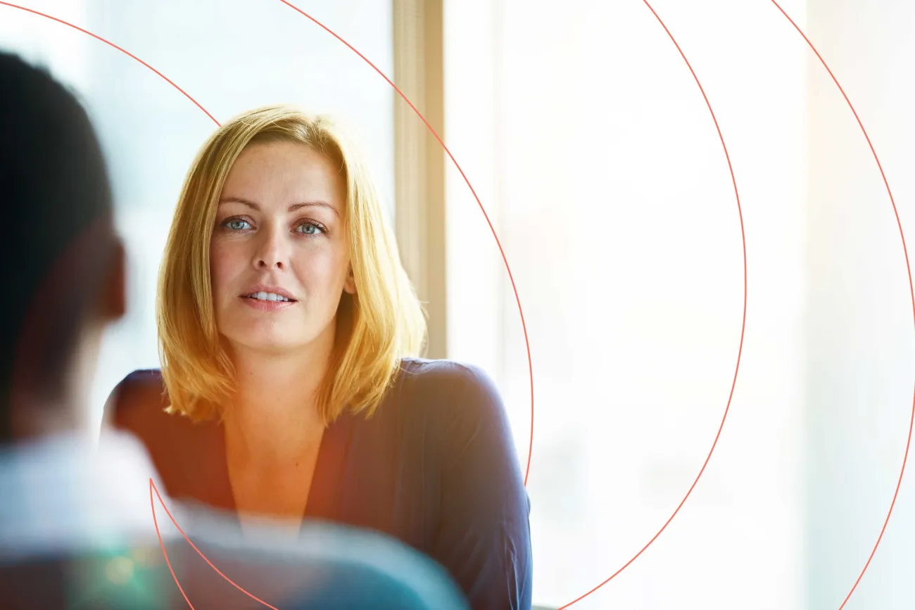 A business woman in a meeting