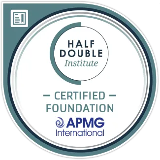 Half Double Foundation badge