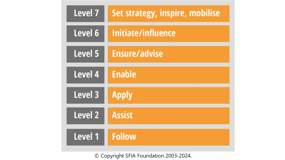 Brief Descriptions of the SFIA Framework Levels