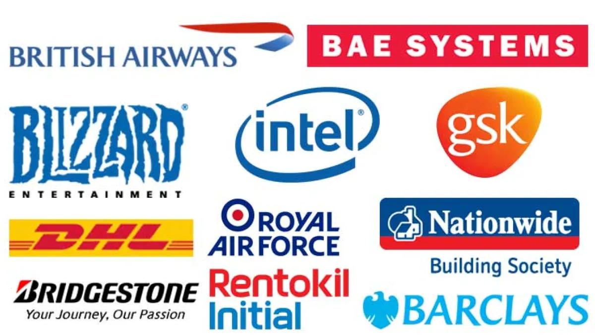 CUPE International's project management clients - including Intel, Bae Systems, Blizzard Entertainment, DHL